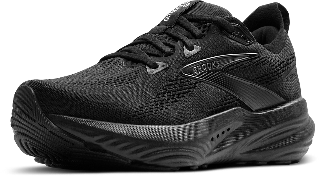 Brooks Womens Glycerin 22 - Wide - D Width - Black/Black/Ebony - Neutral - SS25
