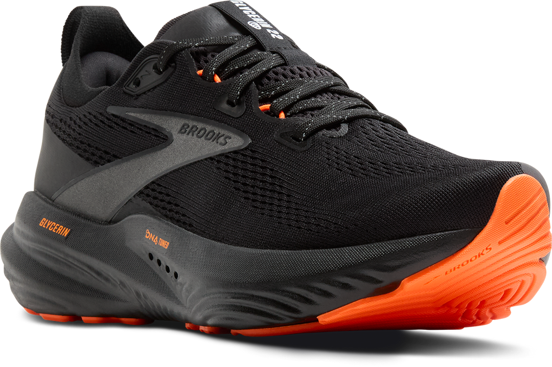Brooks Womens Glycerin 22 - Black/Orange - Neutral - AW25