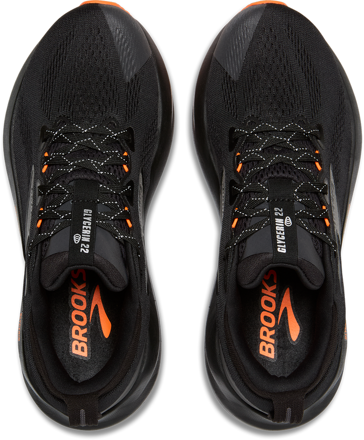 Brooks Womens Glycerin 22 - Black/Orange - Neutral - AW25