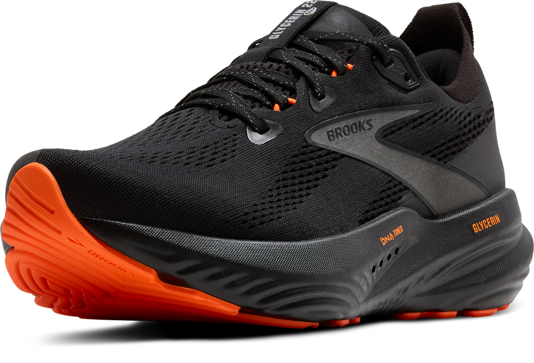 Brooks Womens Glycerin 22 - Black/Orange - Neutral - AW25