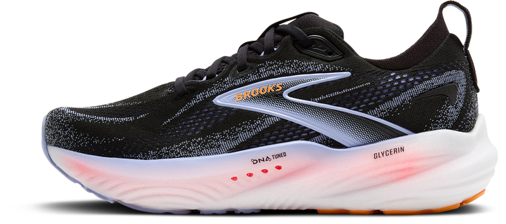 Brooks Womens Glycerin 22 - Black/Blue Heron/Orange - Neutral - AW25