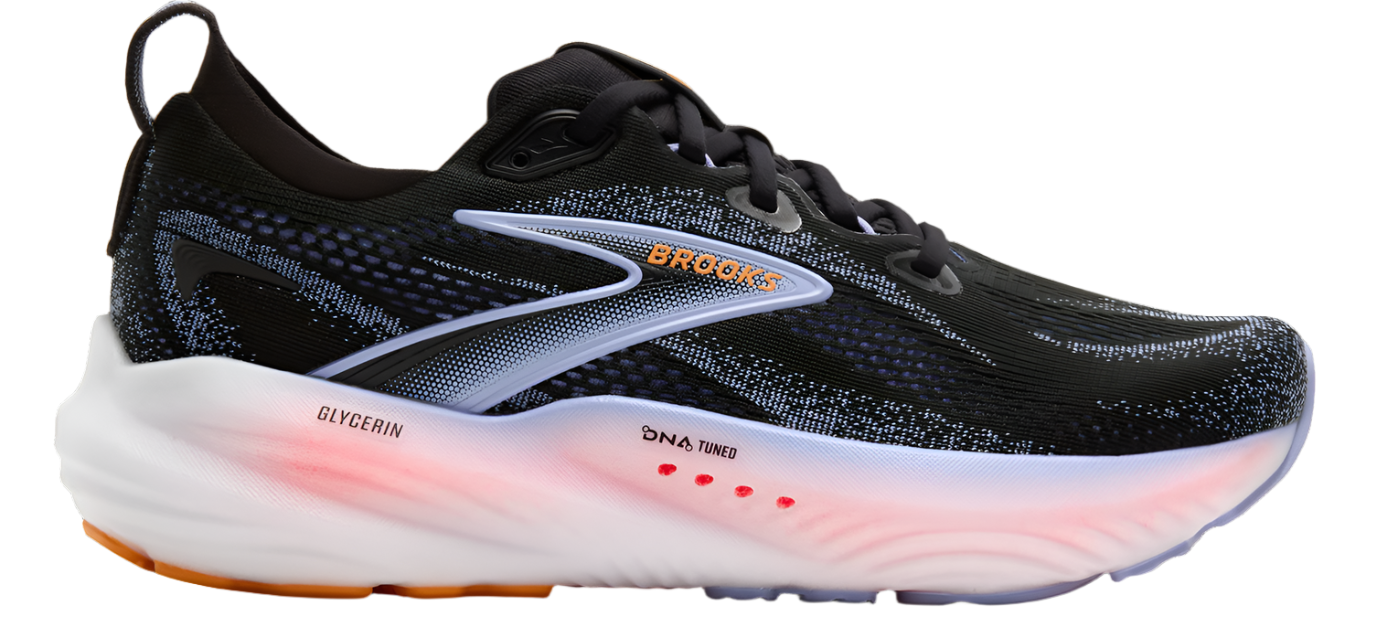 Brooks Womens Glycerin 22 - Black/Blue Heron/Orange - Neutral - AW25