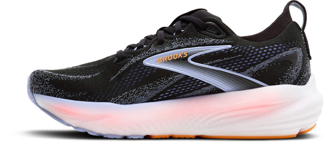 Brooks Womens Glycerin 22 - Black/Blue Heron/Orange - Neutral - AW25