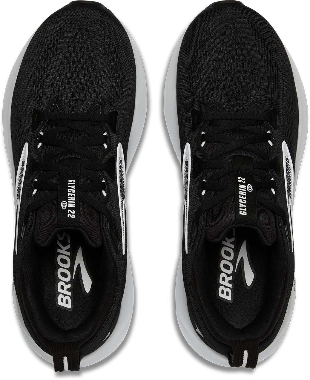 Brooks Womens Glycerin 22 - Wide - D Width - Black/Grey/White - Neutral - SS25