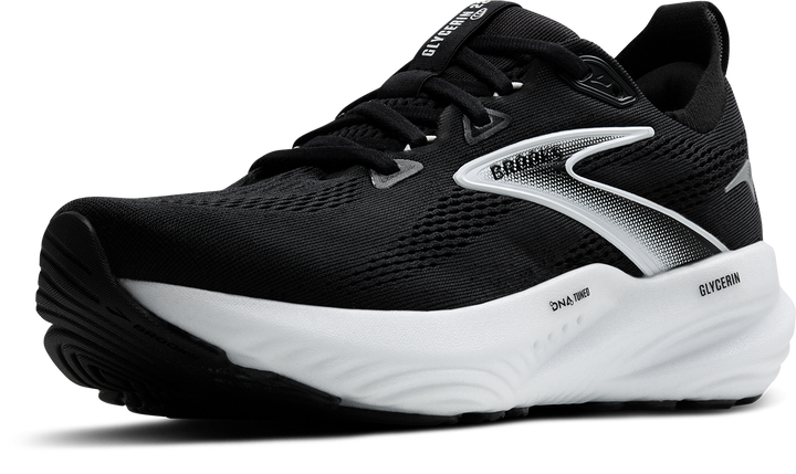Brooks Womens Glycerin 22 - Wide - D Width - Black/Grey/White - Neutral - SS25