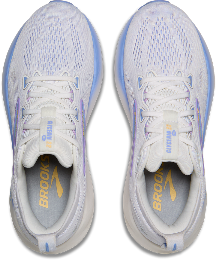 Brooks Womens Glycerin 22 - White/Blue Heron/Apricot - Neutral - AW25