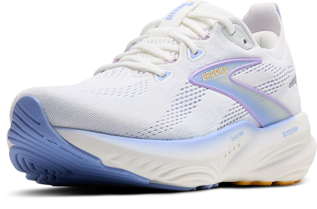 Brooks Womens Glycerin 22 - White/Blue Heron/Apricot - Neutral - AW25