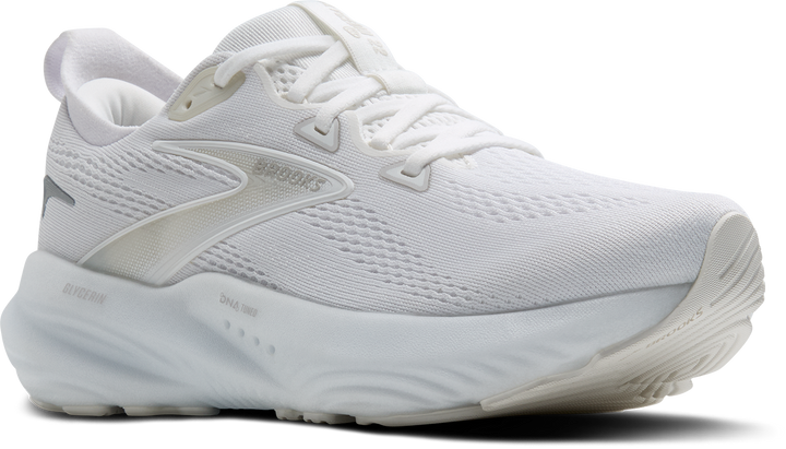 Brooks Womens Glycerin 22 - White/White/Grey - Neutral  - SS25