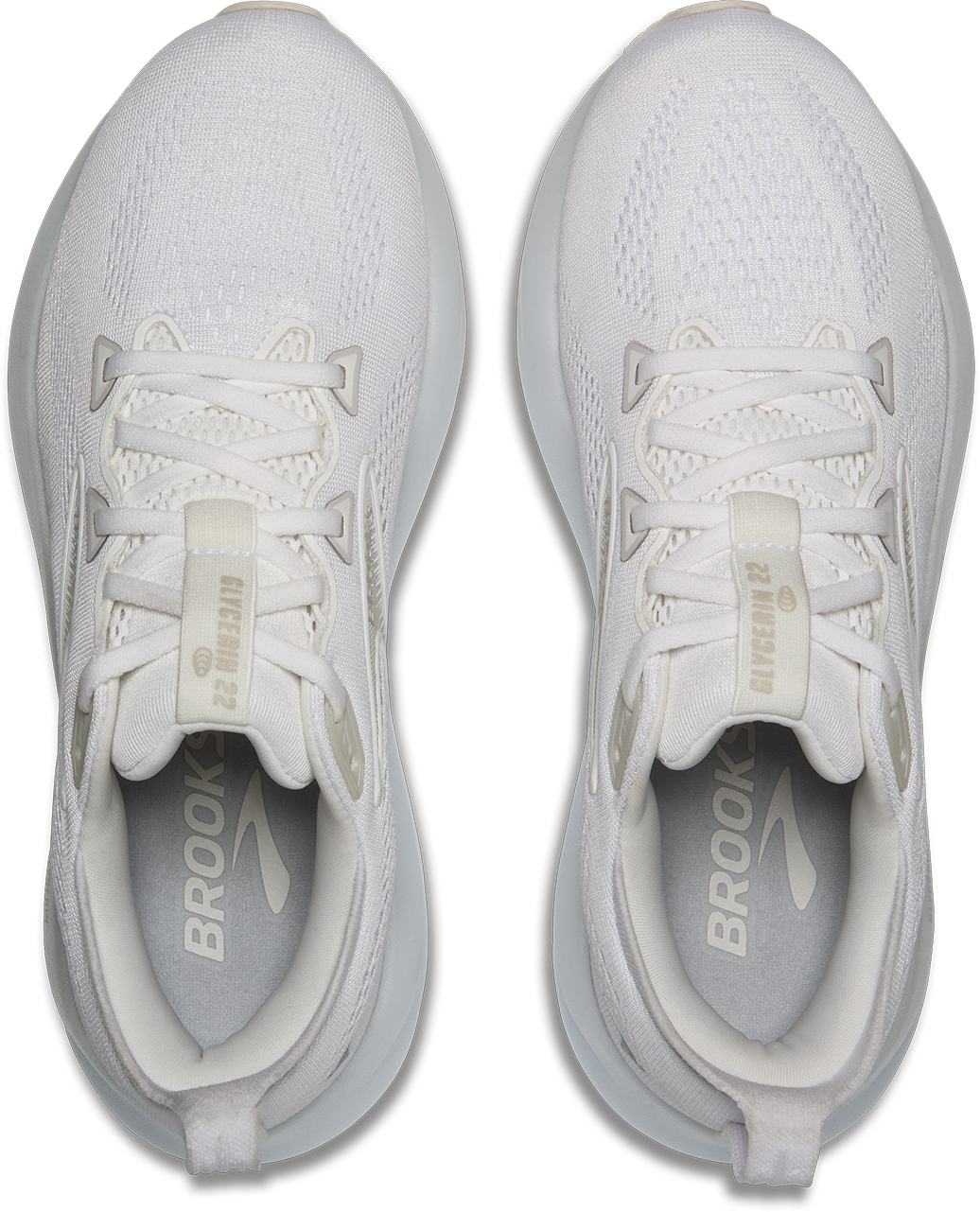 Brooks Womens Glycerin 22 - White/White/Grey - Neutral  - SS25