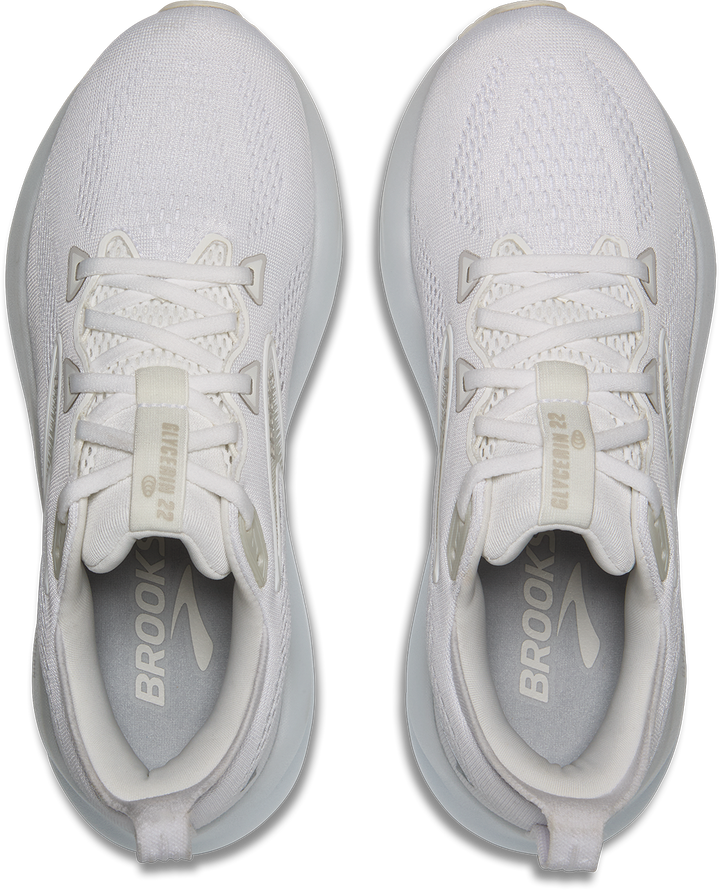 Brooks Womens Glycerin 22 - White/White/Grey - Neutral  - SS25