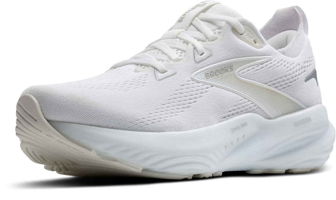 Brooks Womens Glycerin 22 - White/White/Grey - Neutral  - SS25