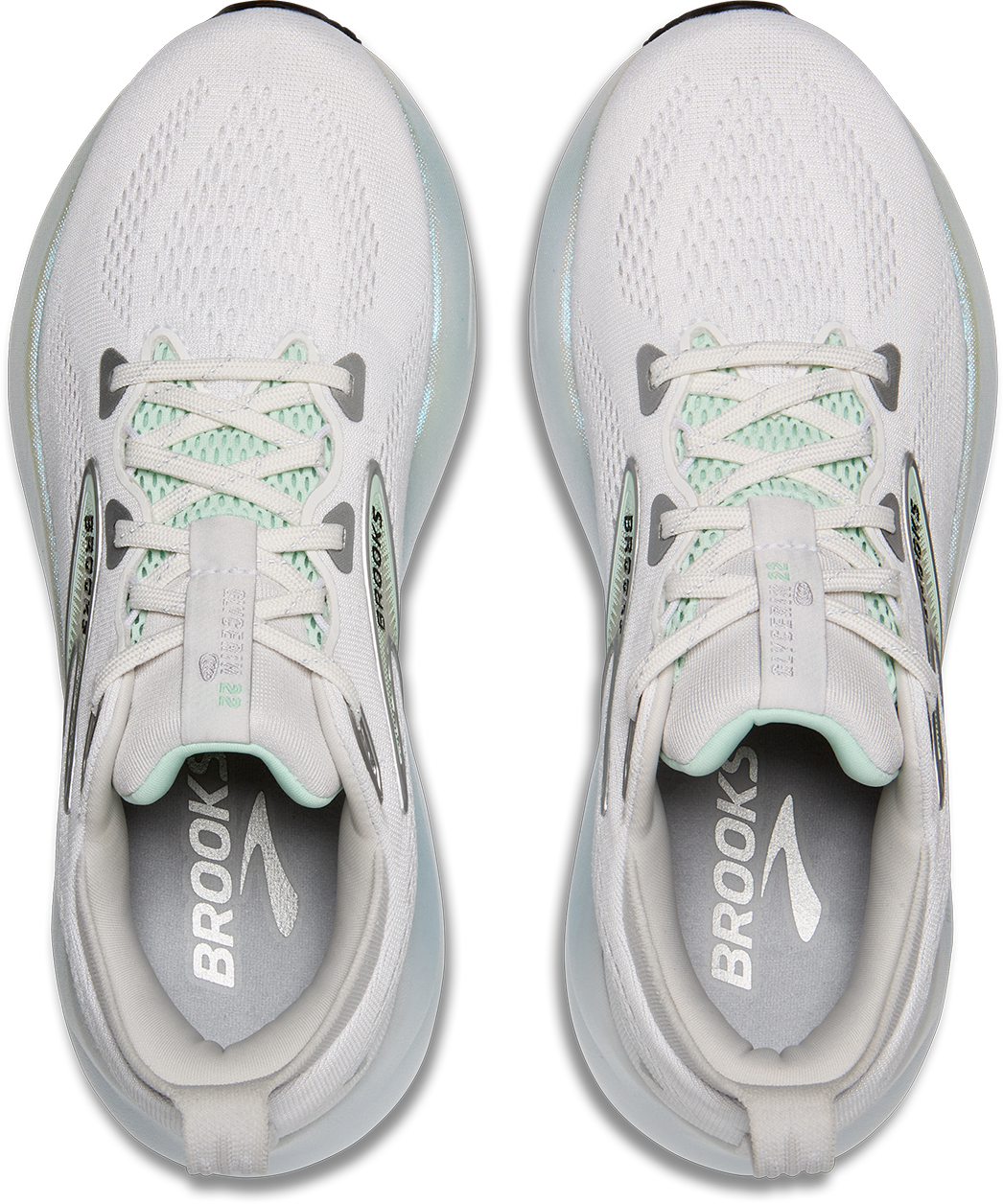 Brooks Womens Glycerin 22 - Pearlized White/Bay - Neutral  - SS25