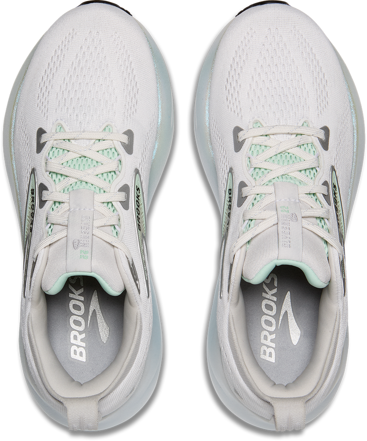 Brooks Womens Glycerin 22 - Pearlized White/Bay - Neutral  - SS25