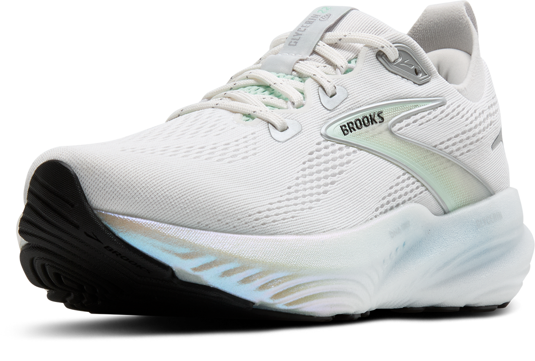 Brooks Womens Glycerin 22 - Pearlized White/Bay - Neutral  - SS25