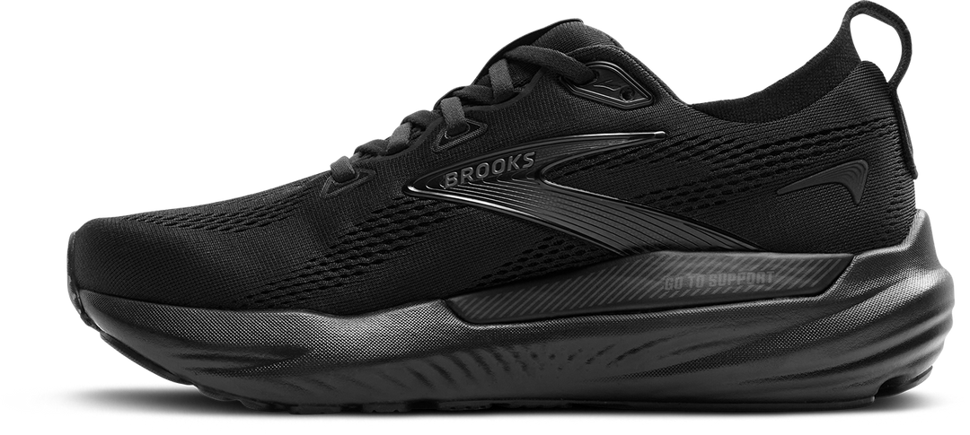Brooks Womens Glycerin GTS 22 Wide - D Width - Black/Black/Ebony - Stability - SS25