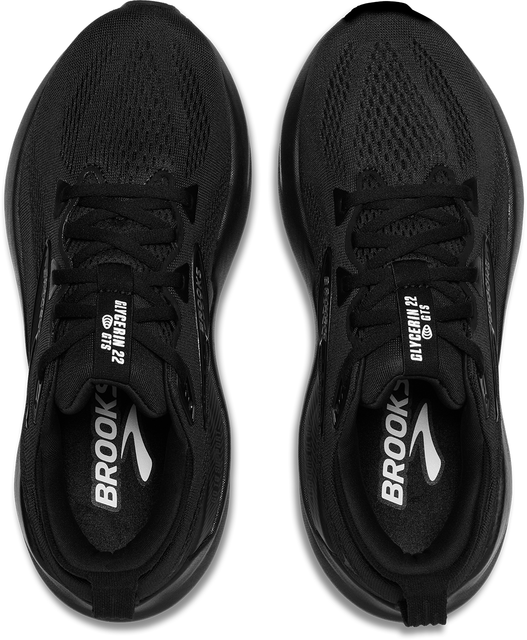 Brooks Womens Glycerin GTS 22 Wide - D Width - Black/Black/Ebony - Stability - SS25