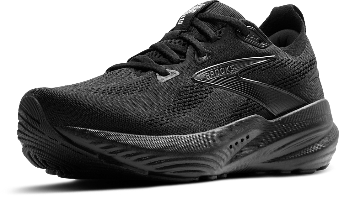 Brooks Womens Glycerin GTS 22 Wide - D Width - Black/Black/Ebony - Stability - SS25