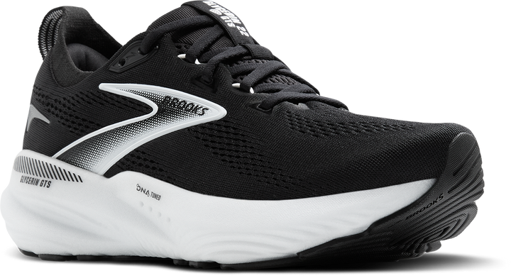 Brooks Womens Glycerin GTS 22 Wide - D Width - Black/Grey/White - Stability - AW25