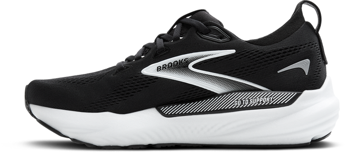 Brooks Womens Glycerin GTS 22 Wide - D Width - Black/Grey/White - Stability - AW25