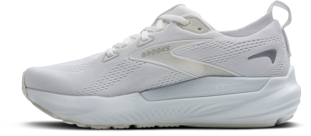 Brooks Womens Glycerin GTS 22 - White/White/Grey - Stability - SS25