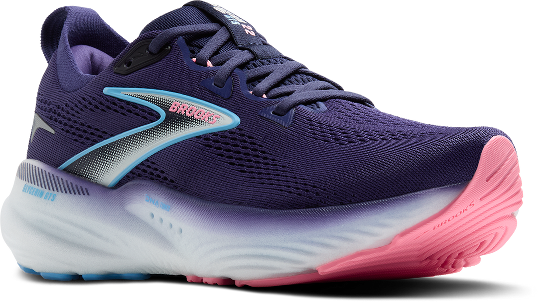 Brooks Womens Glycerin GTS 22 - Blue Ribbon/Peacoat/Dianthus - Stability - SS25