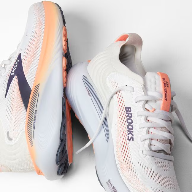 Brooks Womens Adrenaline GTS 25 - Oyster Mushroom/Peach/Grape - Stability - AW26