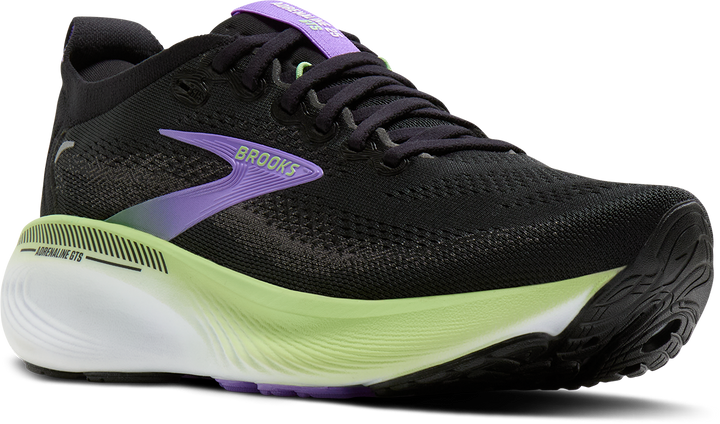Brooks Womens Adrenaline GTS 25 - Black/Blackened Pearl/Purple - Stability - AW26