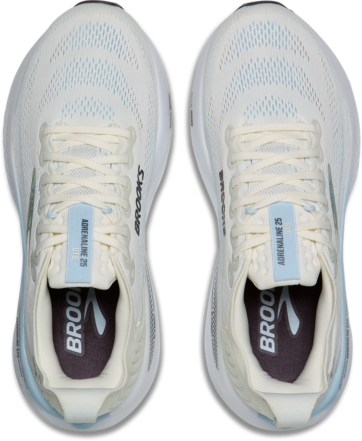Brooks Womens Adrenaline GTS 25 - Star White/Nantucket/Chrome - Stability - AW26