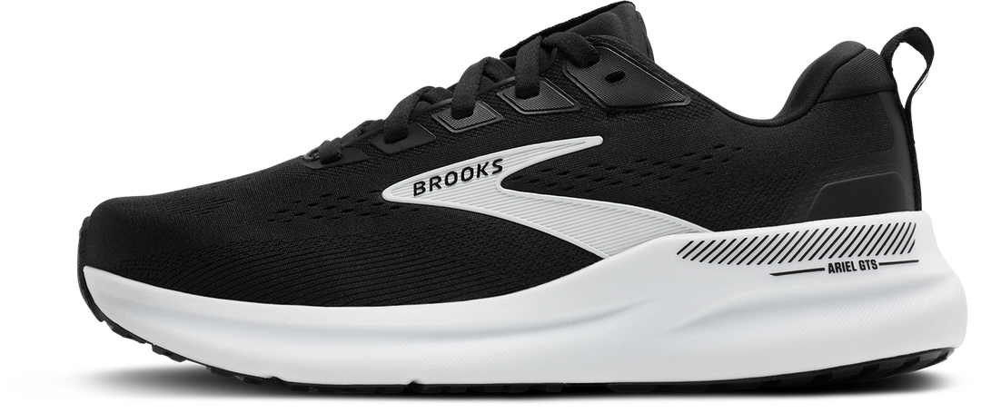 Brooks Womens Ariel GTS 26 Wide - D Width - Black/Grey/White - Stability - SS26
