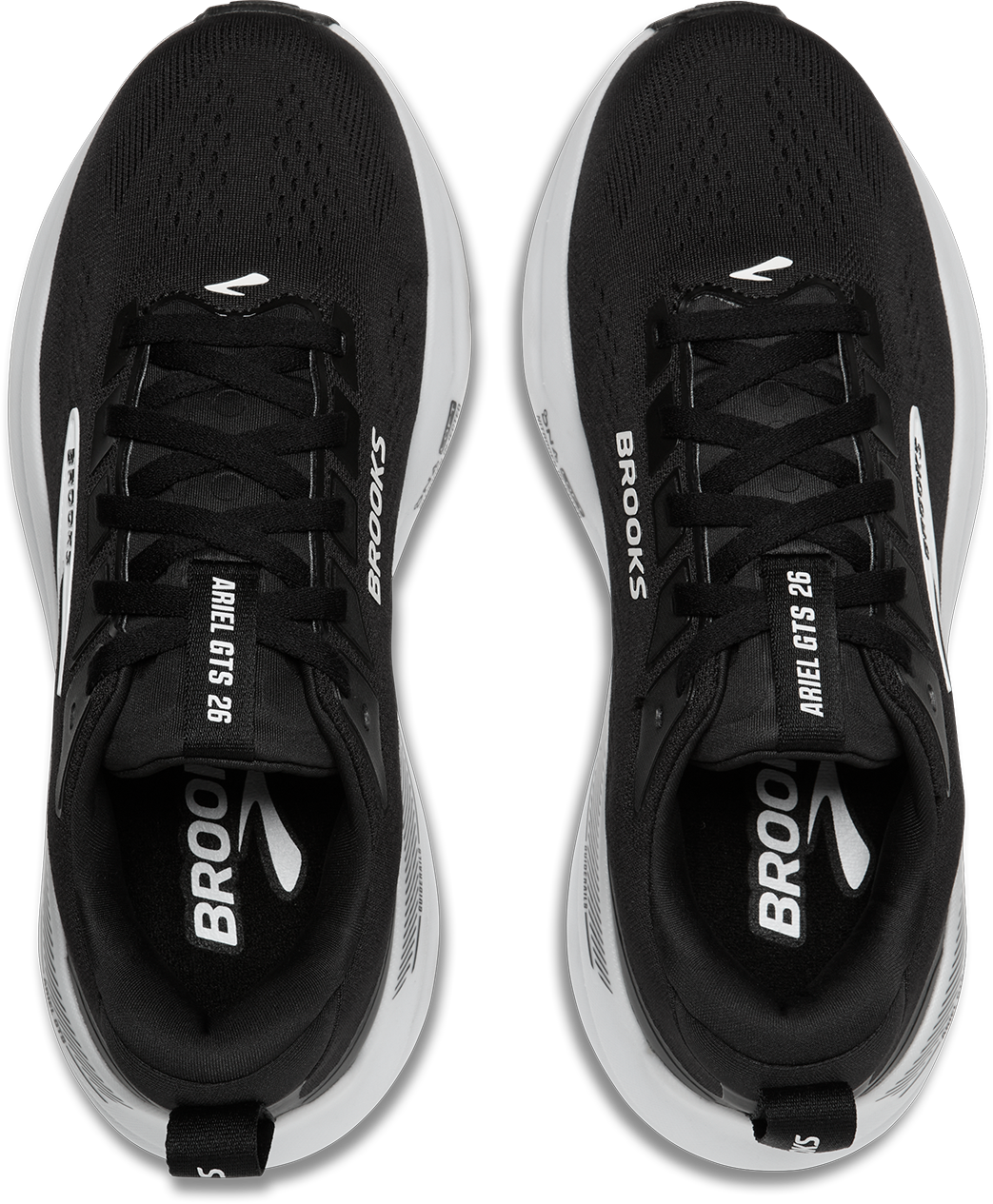 Brooks Womens Ariel GTS 26 Wide - D Width - Black/Grey/White - Stability - SS26