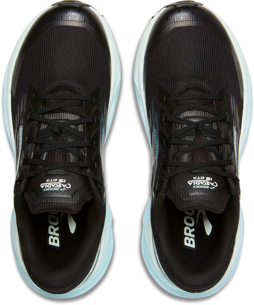 Brooks Womens Cascadia 19 GTX - Black/Ebony/Blue Flower - Trail - AW25