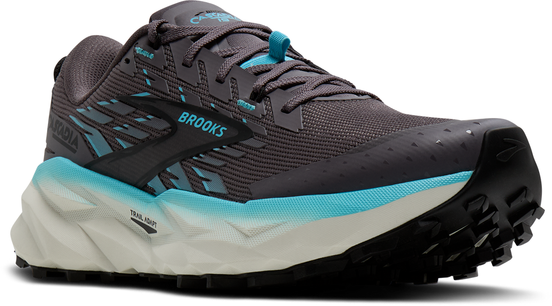 Brooks Womens Cascadia 19 - Rabbit/Black/Bluefish - Trail - SS26