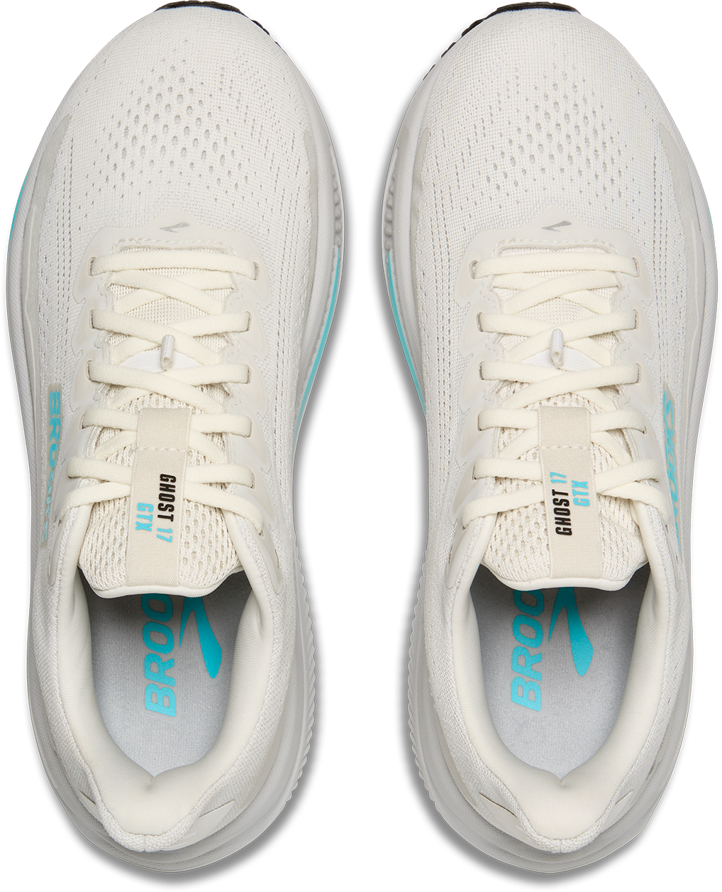 Brooks Womens Ghost 17 GTX - Coconut/Oyster/Blue - Neutral - AW25