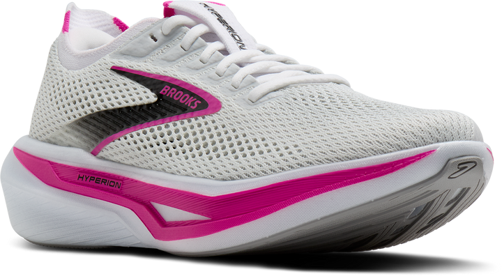 Brooks Womens Hyperion 3 - White/Luminary/Cyber Pink - Neutral - SS26