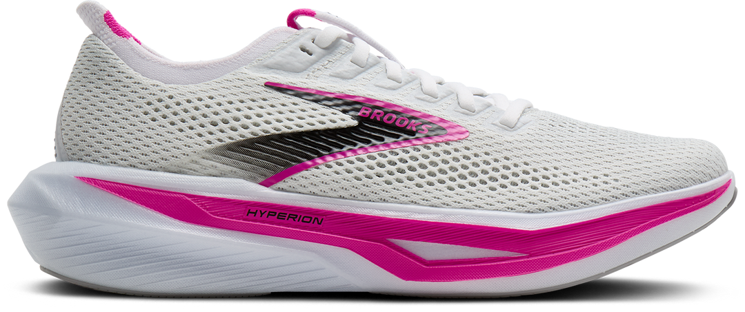Brooks Womens Hyperion 3 - White/Luminary/Cyber Pink - Neutral - SS26