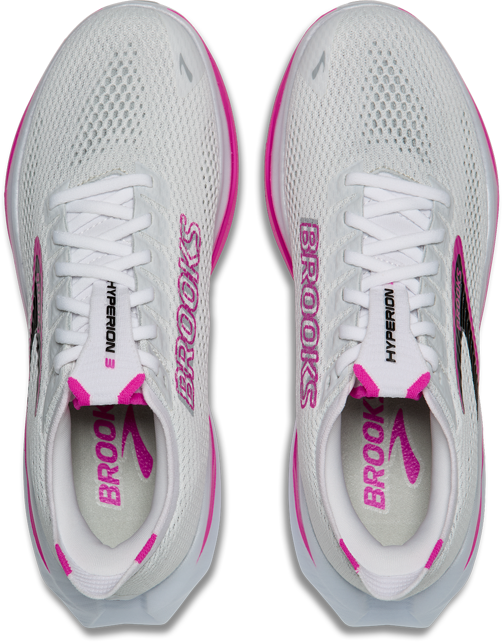Brooks Womens Hyperion 3 - White/Luminary/Cyber Pink - Neutral - SS26