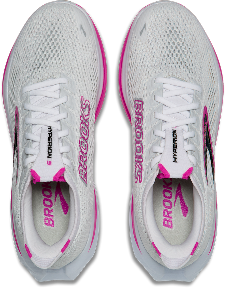 Brooks Womens Hyperion 3 - White/Luminary/Cyber Pink - Neutral - SS26
