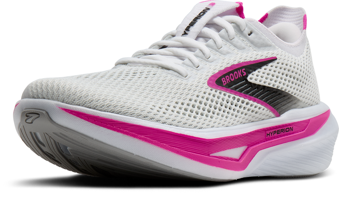 Brooks Womens Hyperion 3 - White/Luminary/Cyber Pink - Neutral - SS26