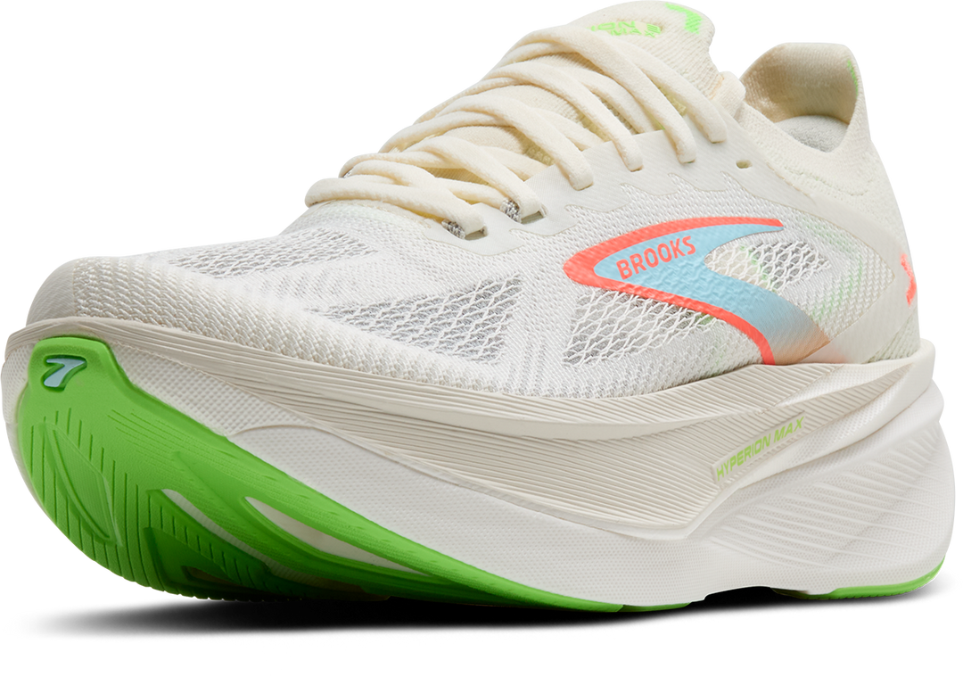 Brooks Womens Hyperion Max 3 - Coconut/Green Gecko/Pink Clay - Neutral - AW25