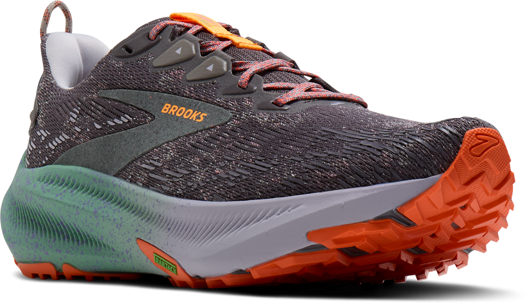 Brooks Womens Ghost Trail - Shark/Jade/Orange - Trail - AW26