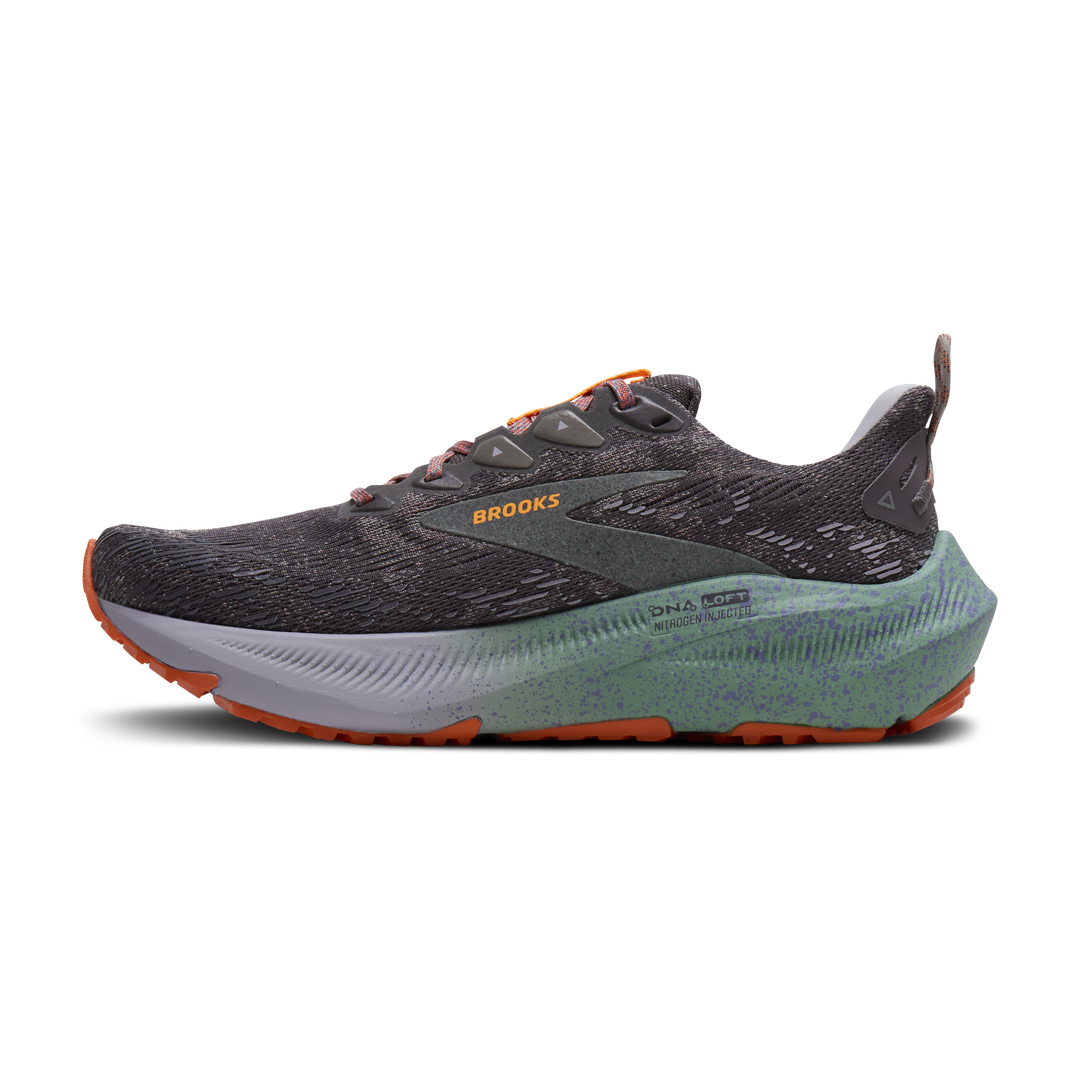 Brooks Womens Ghost Trail - Shark/Jade/Orange - Trail - AW26