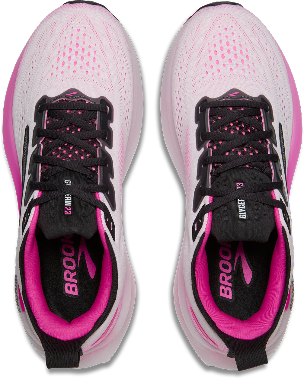 Brooks Womens Glycerin 23 - White/Phantom/Cyber Pink - Neutral - SS26