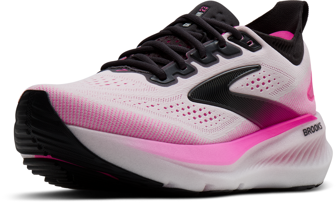 Brooks Womens Glycerin 23 - White/Phantom/Cyber Pink - Neutral - SS26