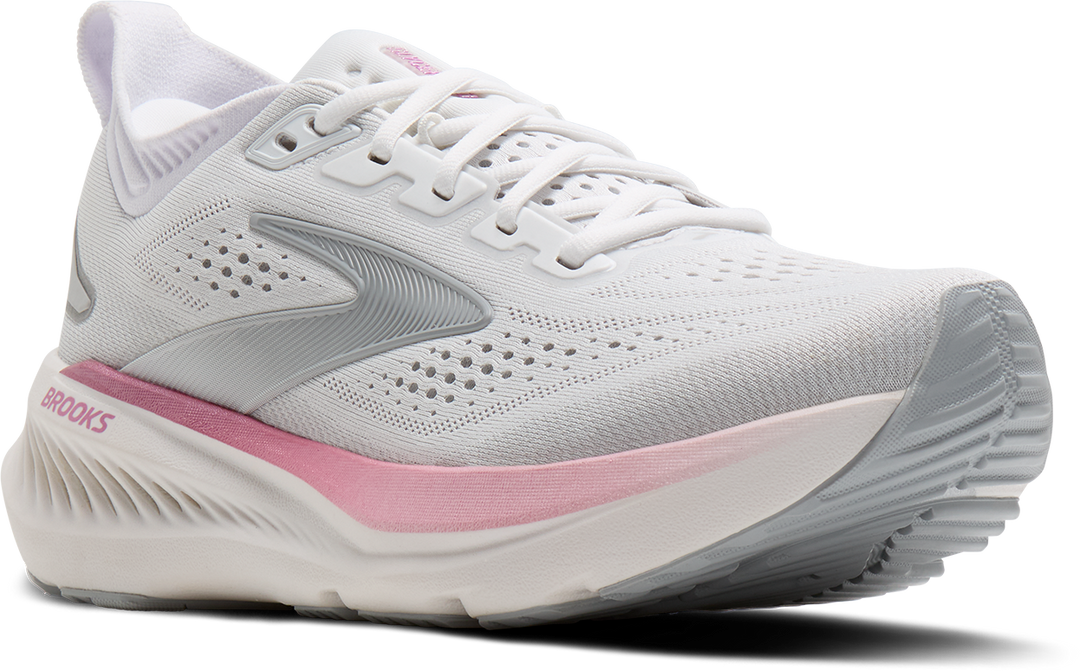 Brooks Womens Glycerin 23 - White/Harbor Mist/Metallic - Neutral - SS26