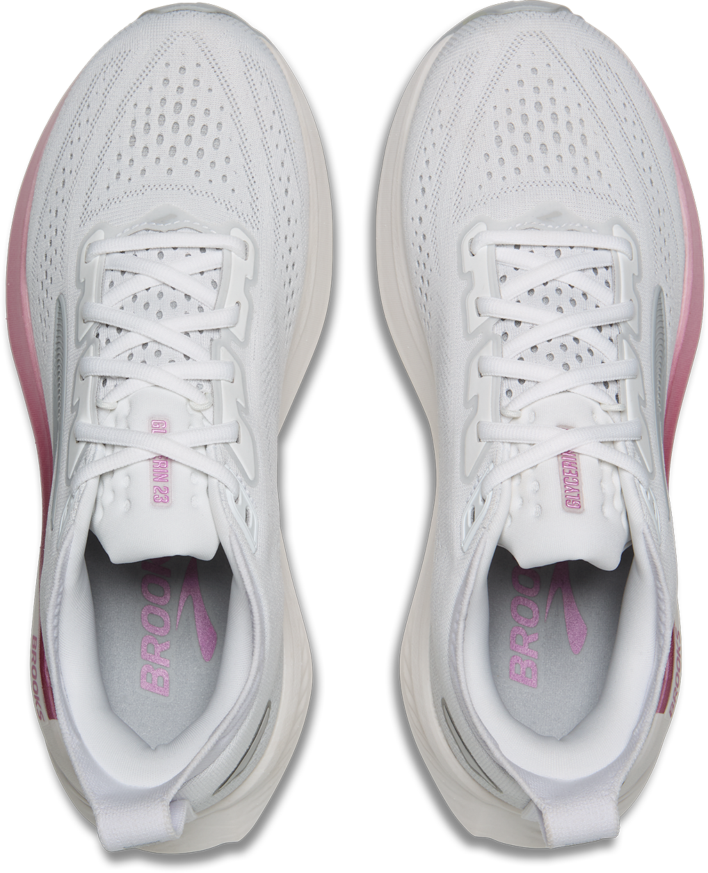 Brooks Womens Glycerin 23 - White/Harbor Mist/Metallic - Neutral - SS26