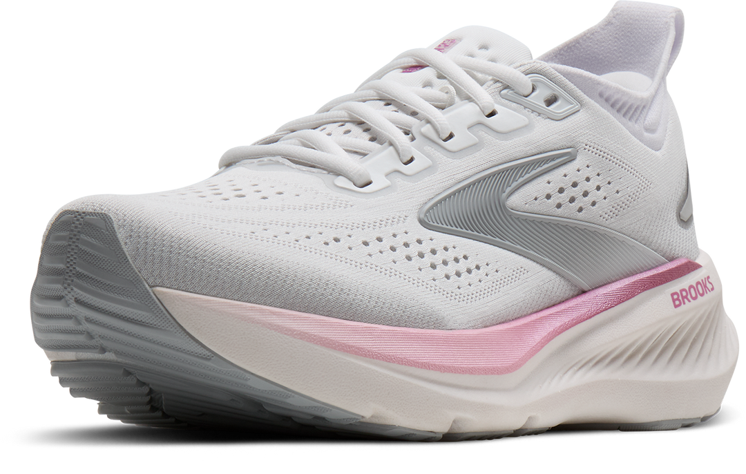 Brooks Womens Glycerin 23 - White/Harbor Mist/Metallic - Neutral - SS26