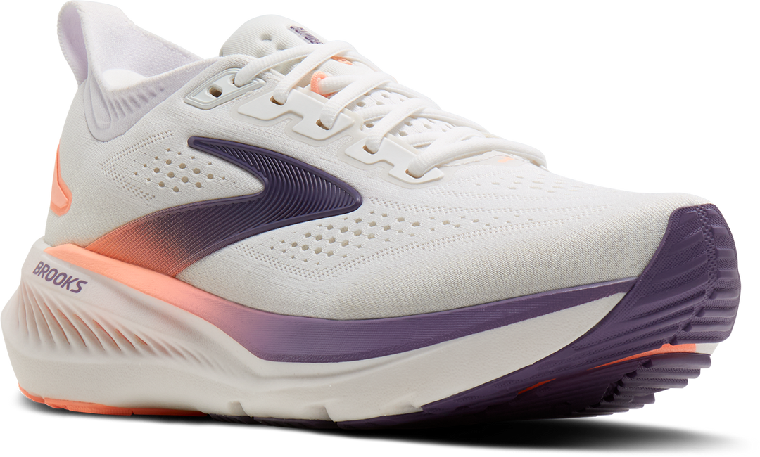 Brooks Womens Glycerin 23 - White/Mulled Grape/Clear - Neutral - AW26