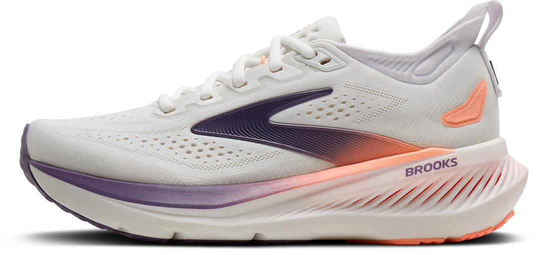 Brooks Womens Glycerin 23 - White/Mulled Grape/Clear - Neutral - AW26