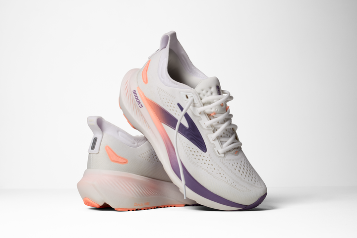 Brooks Womens Glycerin 23 - White/Mulled Grape/Clear - Neutral - AW26