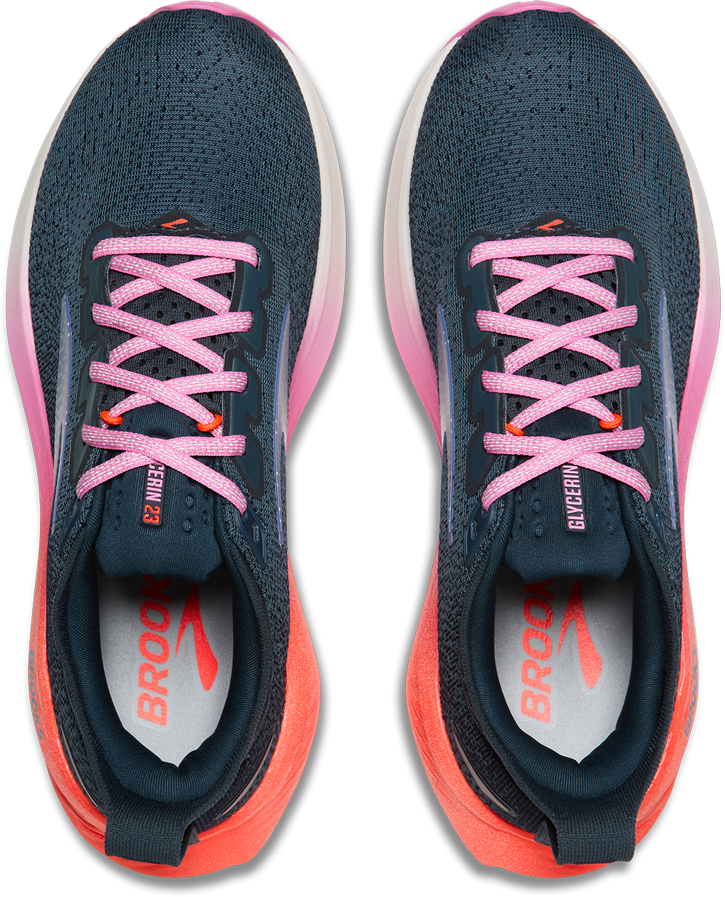 Brooks Womens Glycerin 23 - Sea/Strawberry/Coral - Neutral - AW26